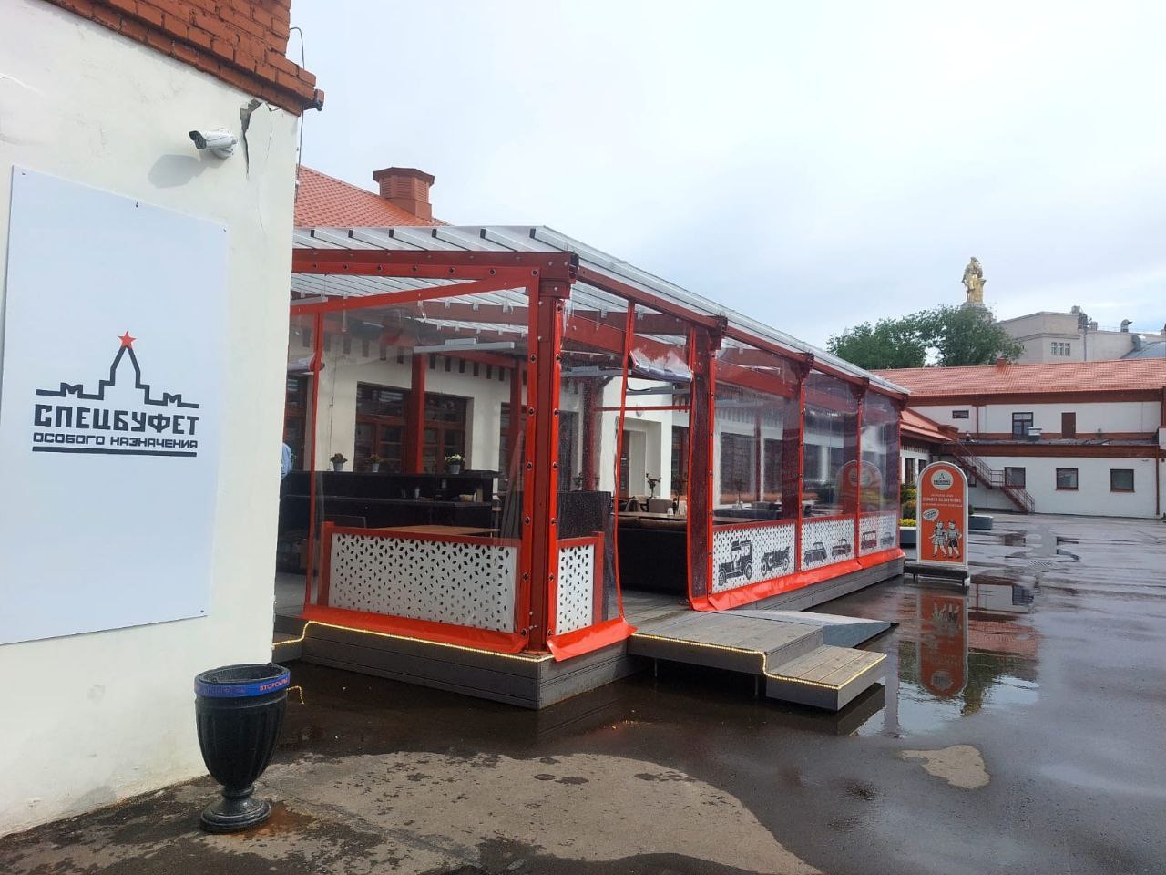 ПВХ шторы для летней террасы кафе в Яхроме