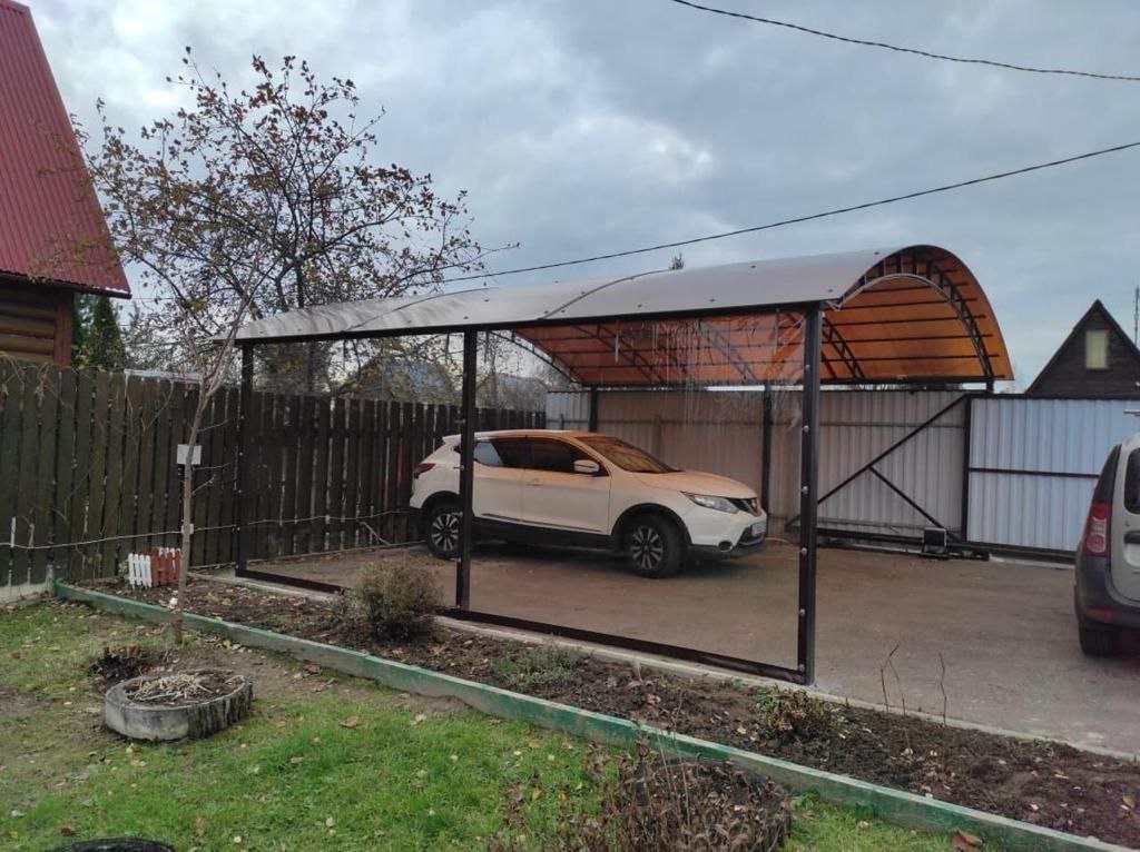 Прозрачные шторы ПВХ для навеса под автомобиль в Яхроме